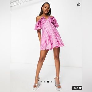 ASOS design spot Bardot mini dress